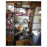 6 foot shelves on wheels with 5 shelves