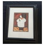 2 "Vins" framed wall decor - 14 inch by 17 inch