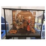 Glass oriental display box - 18 inch by 15 inch by