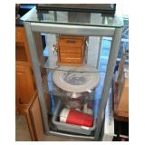 5 glass shelf display unit - 47 inch tall, 23 inch