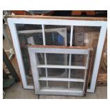 2 decor window panes - 28 by 27 and 20 by 20