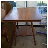 square wood end table - 24 inch square and 29 inch