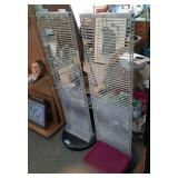 2 swivel display units with tote of additional