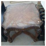 wood end table - 28 inch by 28 inch by 26 inch