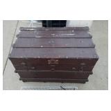 large steamer trunk - 32 inch wide, 22 inch tall &
