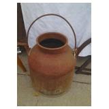 milk can with handle- stands 14 inches
