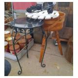 2 plant stands & 2 plant bases on wheels