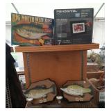 contents of 2 shelves-Bell & Howell 2 light panel,