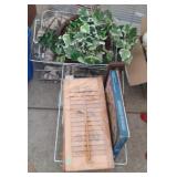 3 wire baskets with shutters, glass display,