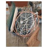 mirrored wall shelf, copper piping, green shelving