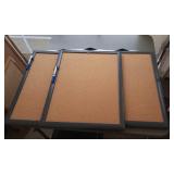 3 Boonie dry erase/bulletin boards "Slide to Hide"