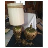 swag hanging light with matching lamp - 20 inch