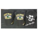 2 ball caps - Gulf War Vet and POW MIA
