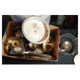 candle sticks, platters, serving dishes, bowl