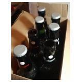 8 large Budweiser bottles including Mets, Happy