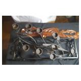 bird votive candle holders, 2 wood decor pieces