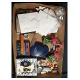 2 flamingos, Camel lighter, scissors, hand held