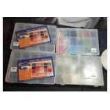 plastic organizers with some beads