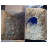 2 boxes of vases, drinking glasses, shot glasses