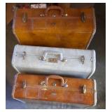 3 pieces vintage hard cased Samsonite luggage