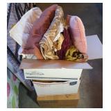 cotton wash cloths, linens, bedding, drapes,