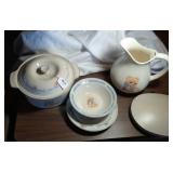 Bear plates, pitcher and basin, bowls, Chef