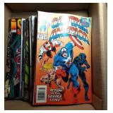 Comics including Captain America and Wolverine