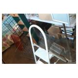 8 pieces - step ladder, 3D wood box, displays,