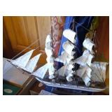tall ship model - 25 inch long and 19.5 tall