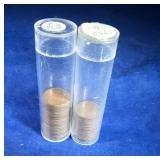 1935 D & 1935 S partial rolls Lincoln Wheat Penny