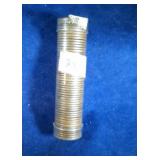 1935 roll of Lincoln Wheat Penny coins