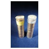 1961 D & 1962 BU Rolls of Lincoln Penny coins