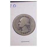 1937 D & 1938 Washington Quarter coins