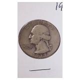 1939 & 1939 D Washington Quarter coins