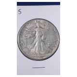 1945 Walking Liberty Half Dollar coin