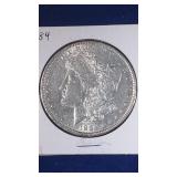 1884 Morgan Silver Dollar coin
