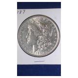 1887 Morgan Silver Dollar coin