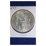 1897 Morgan Silver Dollar coin