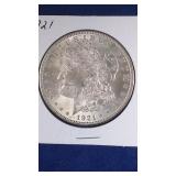 1921 Morgan Silver Dollar coin