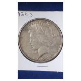 1923 S Peace Dollar coin