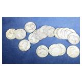 18 Washington Quarter coins 1935 - 1964