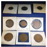9 British & Italian coins
