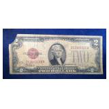 1928 F $2 red seal note