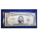 1953 A $5 red seal note