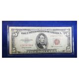 1953 C $5 red seal note