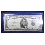 1953 $5 silver certificate note