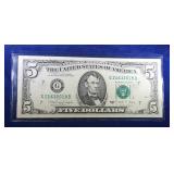 1988 A $5 FRN - Chicago note