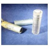 two 1964 D full roll & 1 partial roll of Jefferson