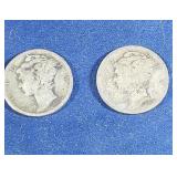 1920 PP Mercury Dime coins