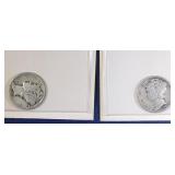 1925 & 1926 Mercury Dime coins
